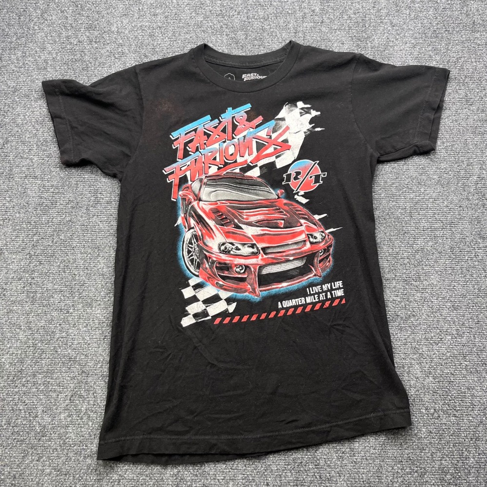 Fast & Furious Movie Graphic Streetwear Black Short Sleeve T-Shirt
